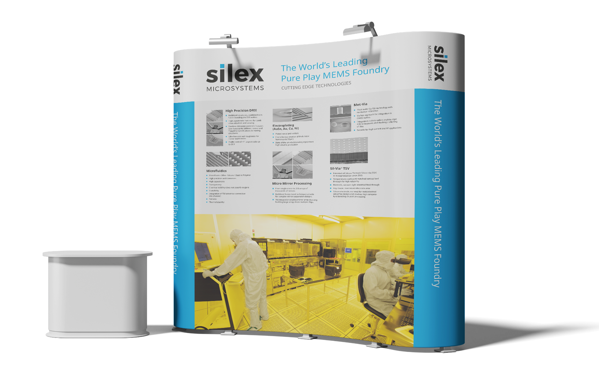 Mässvägg för Silex Microsystems