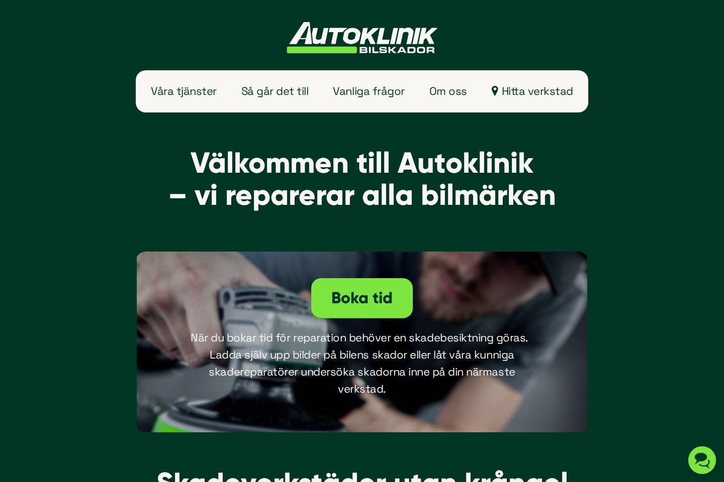 Autokliniks webbplats