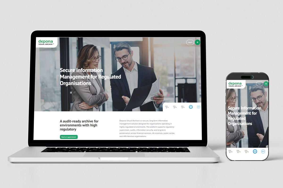 Depona Visual Archives webbplats