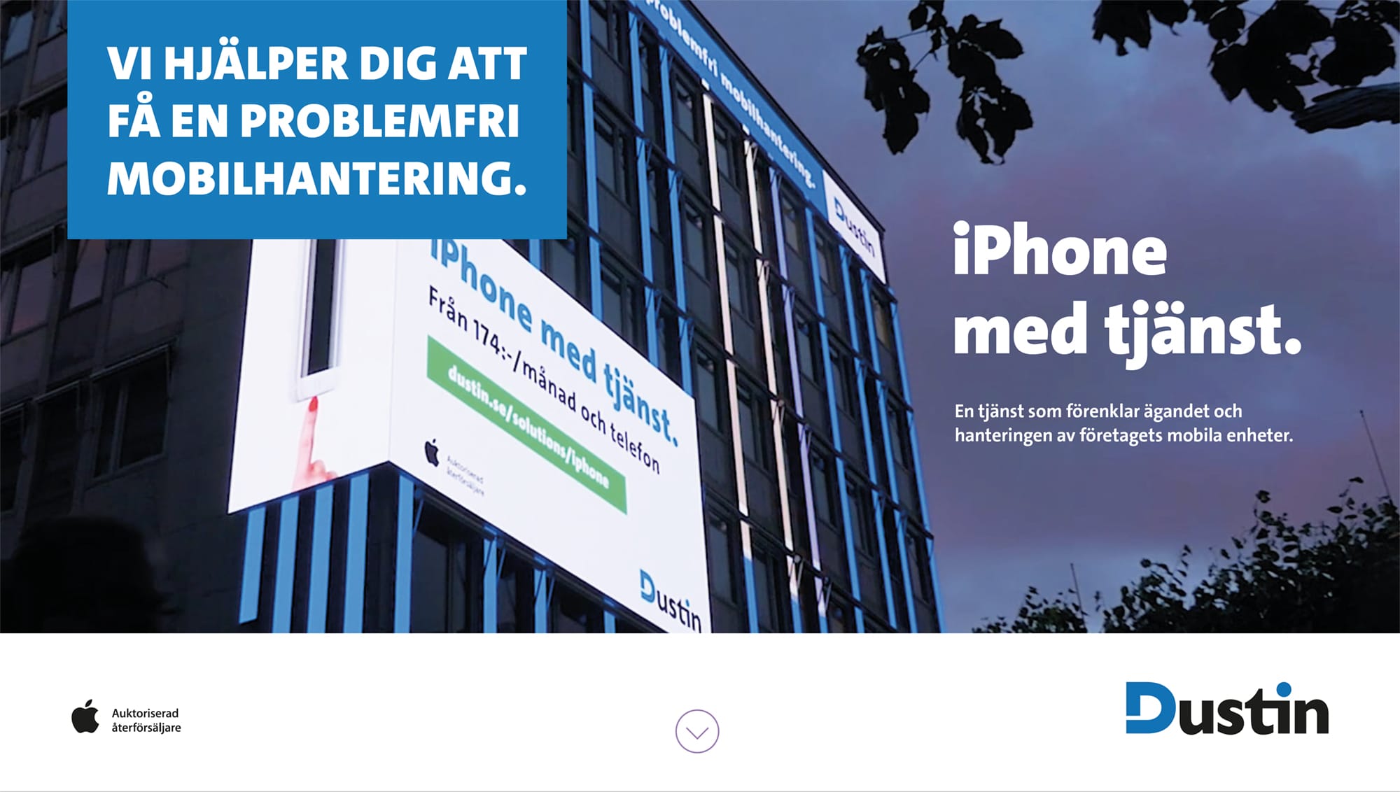 Annons för iPhone med tjänst